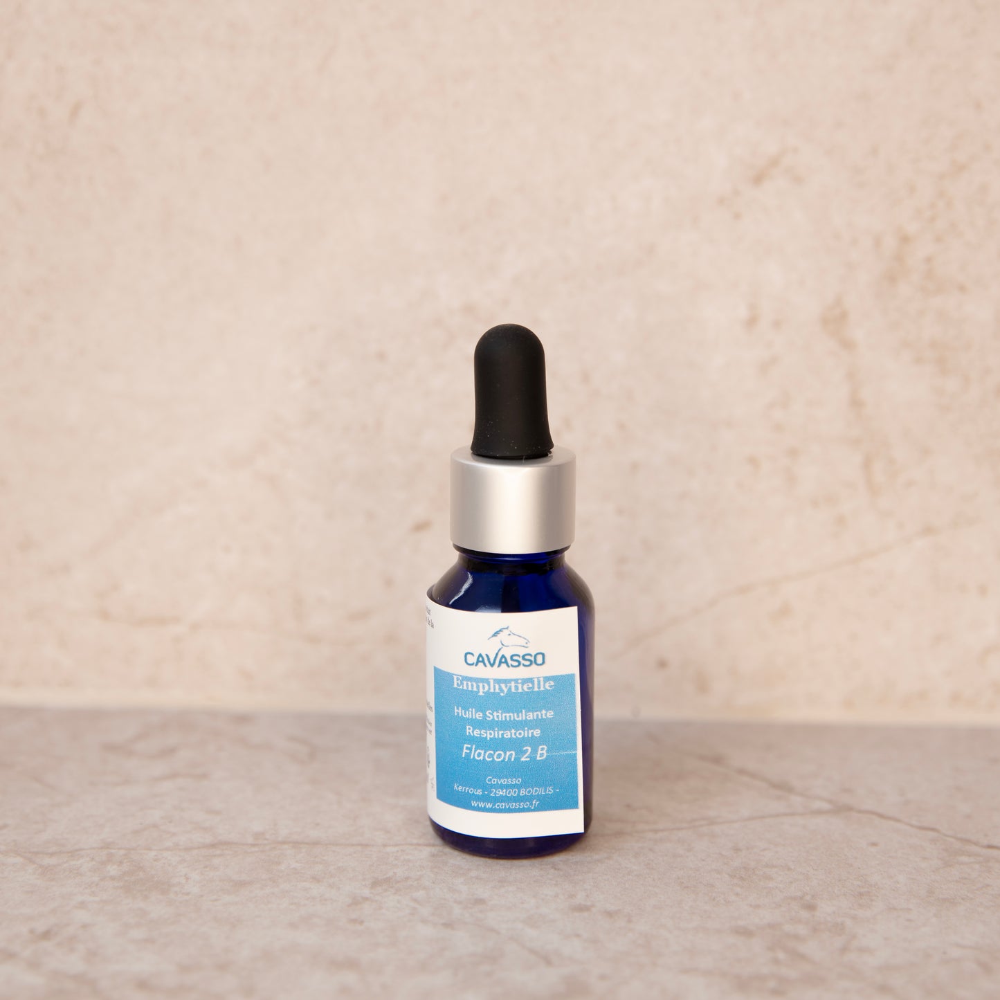 Emphytielle - Huile stimulante respiratoire pour chevaux - 2 flacons 15 ml - Cavasso