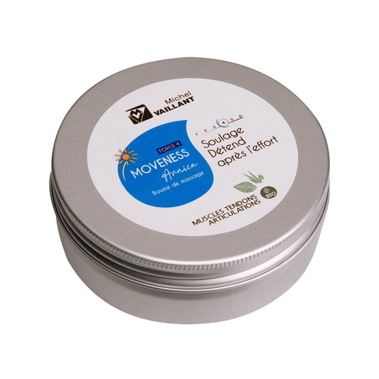 Baume massage bio Moveness Arnica Force 4 – Soulage muscles – Michel Vaillant