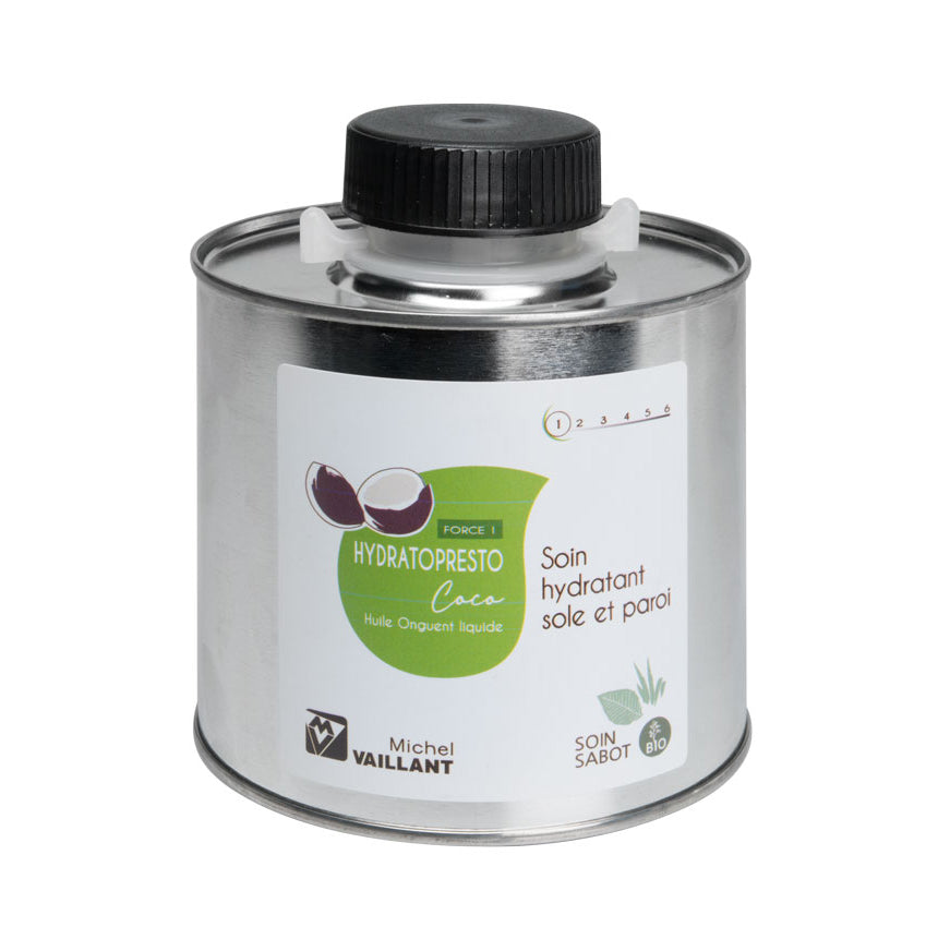 Huile Bio HydratoPresto Coco Force 1 – Soin hydratant sabots Michel Vaillant