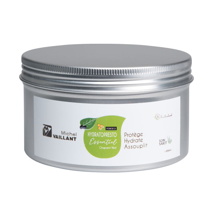 Onguent Bio Noir HydratoPresto Essentiel Force 2 – Soin hydratant sabots Michel Vaillant