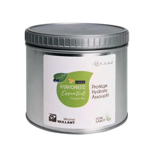 Onguent Bio Noir HydratoPresto Essentiel Force 2 – Soin hydratant sabots Michel Vaillant