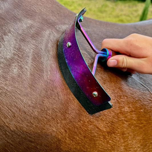 Mini Couteau de Chaleur Arc-en-Ciel Hairy Pony – Sweat Scraper Enfants Coloré