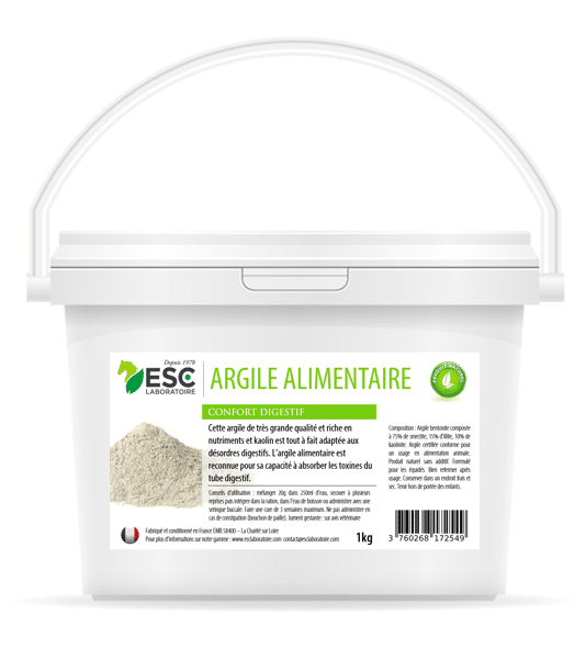Argile alimentaire cheval – Digestion et confort intestinal – ESC