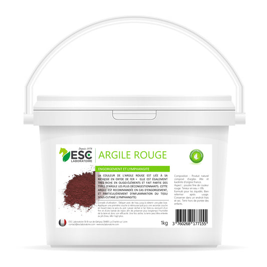 Argile Rouge cheval – Soutien circulation et décongestion naturelle - ESC