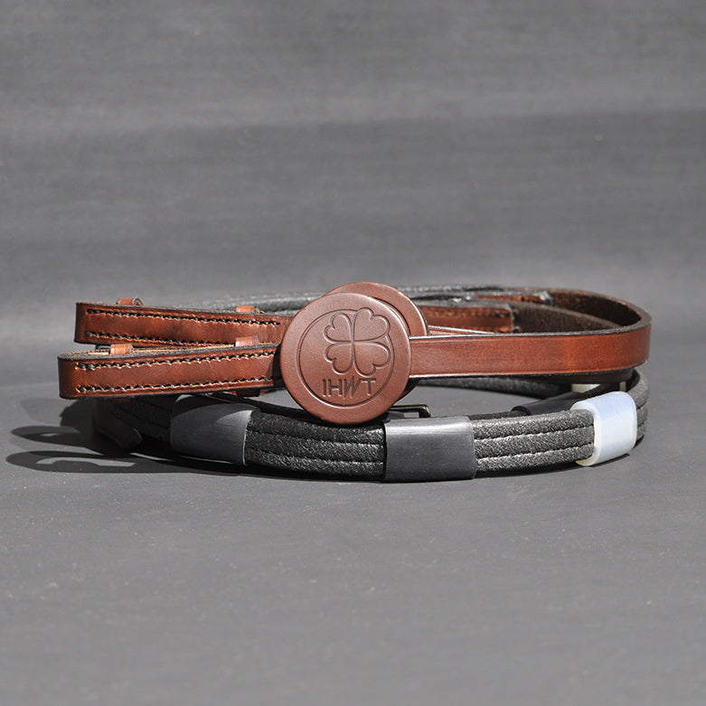 Rênes Adjust cuir avec grip – fabrication française – In horse we trust