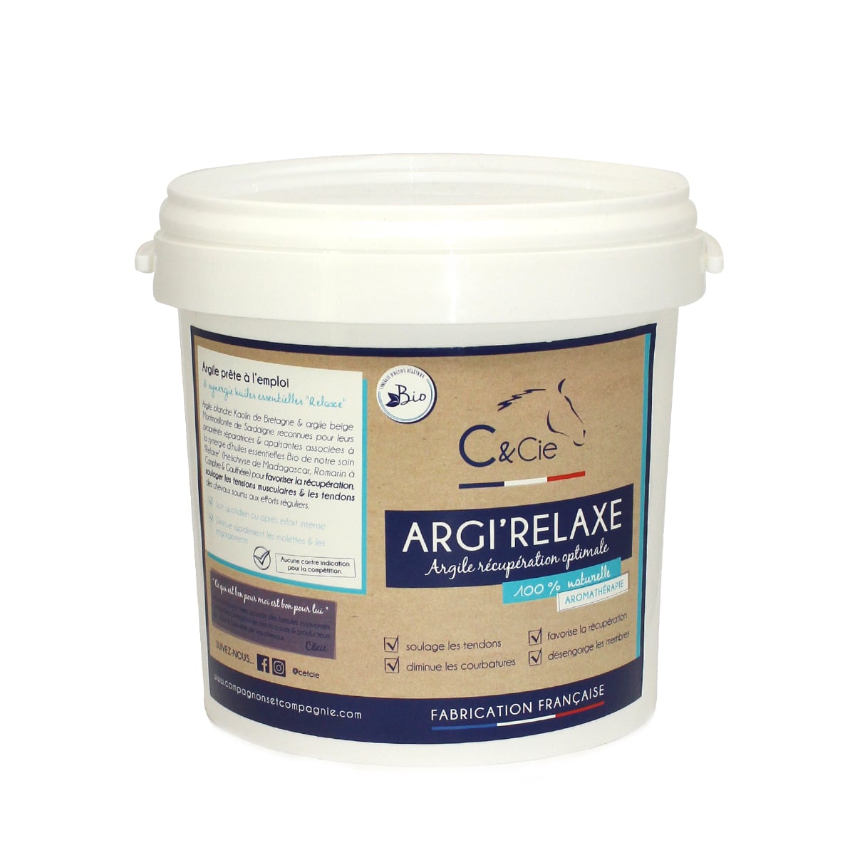 Argi Relaxe C&cie – Argile Bio Décontractante & Récupération Cheval