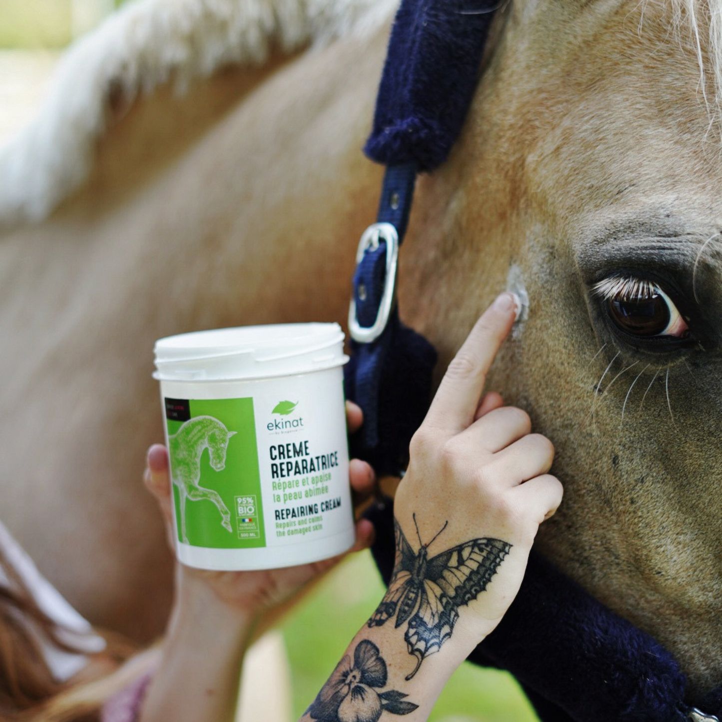 Crème réparatrice cheval – Ekinat bio | Cicatrise & apaise