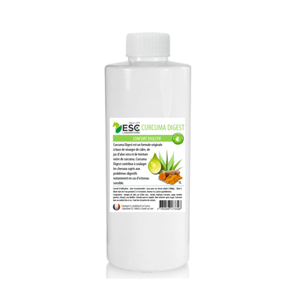 Curcuma Digest – Jus d’Aloe + Curcuma pour le confort digestif du cheval – ESC