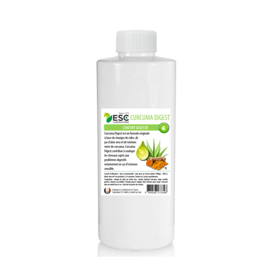 Curcuma Digest – Jus d’Aloe + Curcuma pour le confort digestif du cheval – ESC