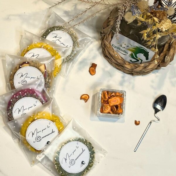 Donutbio-Sérénité Betterave et Lavande Bio – Friandises Apaisantes Naturelles pour Chevaux | EquiNatBio