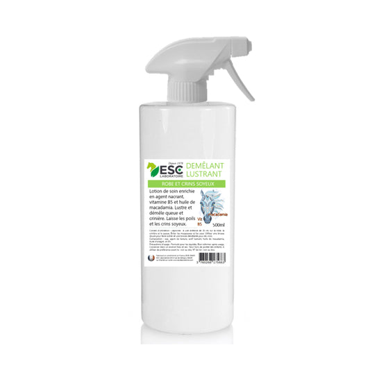 Démêlant-lustrant cheval – Crinière soyeuse et robe brillante – Vitamine B & huile d’onagre - ESC