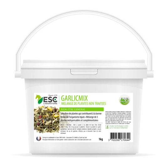 Garlic Mix ESC Laboratoire – Ail Ortie Artichaut – Bien-être et drainage cheval