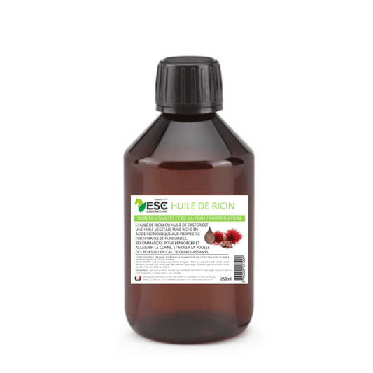 Huile végétale de ricin cheval – Fortifie sabots, crins et peau naturellement - ESC