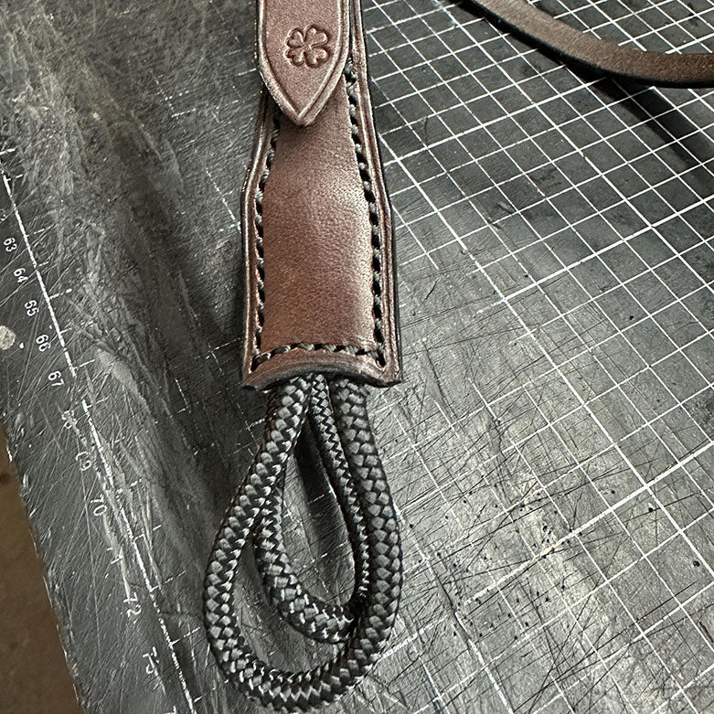 Bridon Évolution sans branches pour hackamore – Cuir classique IHWT