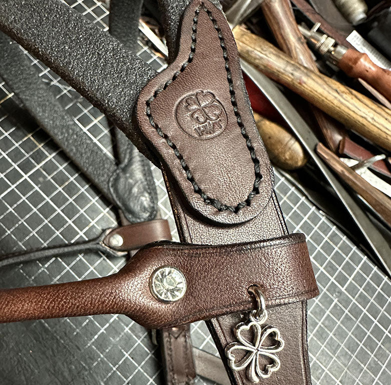 Bridon Évolution sans branches pour hackamore – Cuir classique IHWT