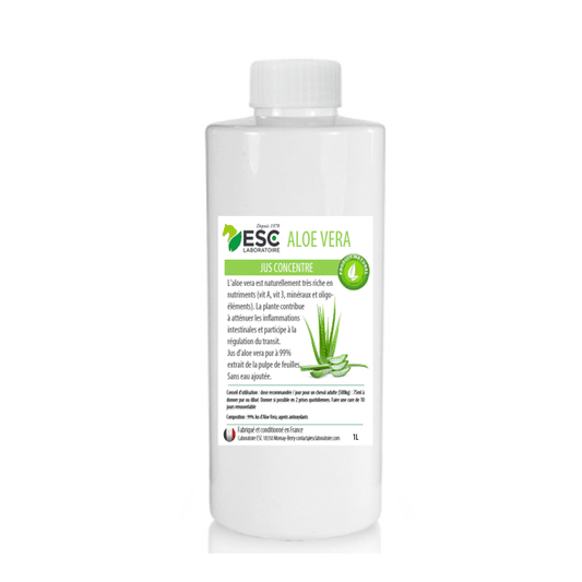 Jus d’Aloe Vera – Nutriments et bien-être digestif cheval – Complément naturel ESC