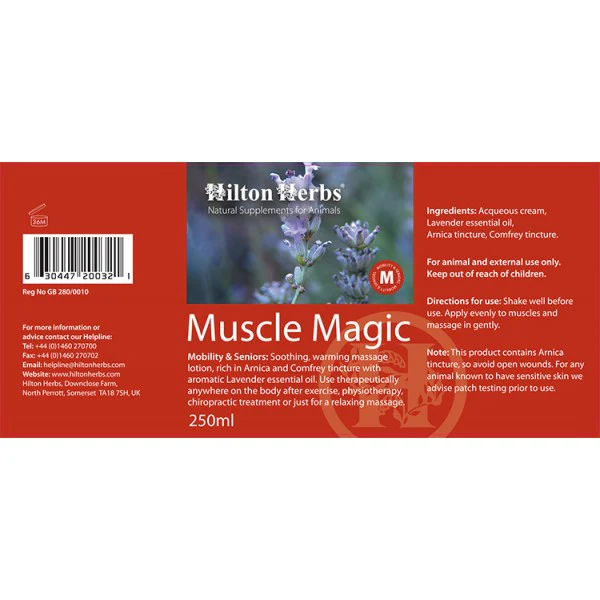 Muscle Magic – Gel apaisant muscles pour chevaux et chiens - Hilton Herbs
