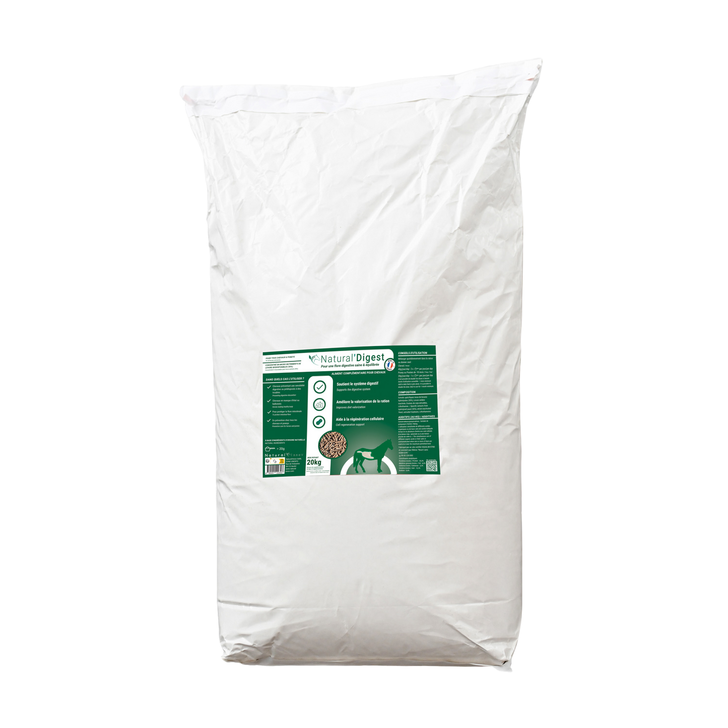 Natural’Digest Natural Innov – Complément Digestif Cheval pour Flore Intestinale et Récupération