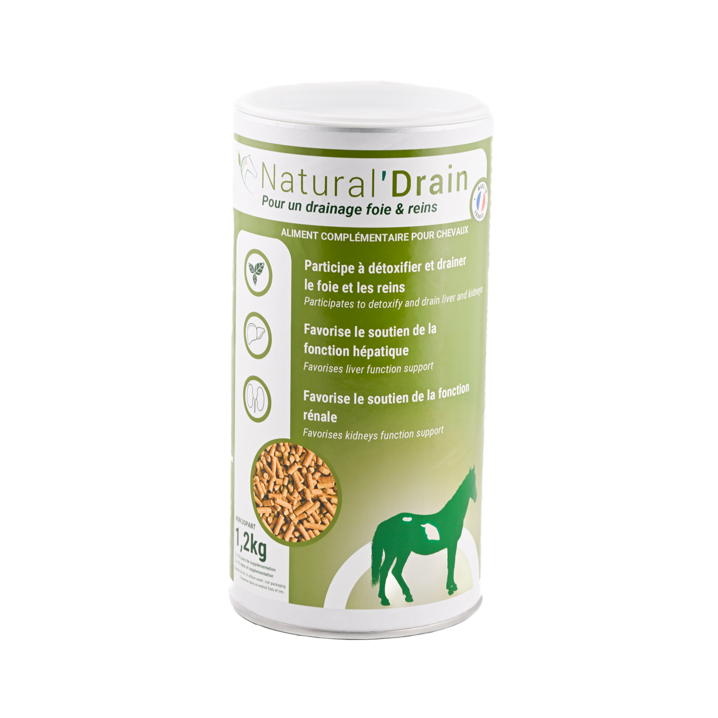 Natural'Drain Natural Innov – Complément Drainage Foie et Reins pour Chevaux
