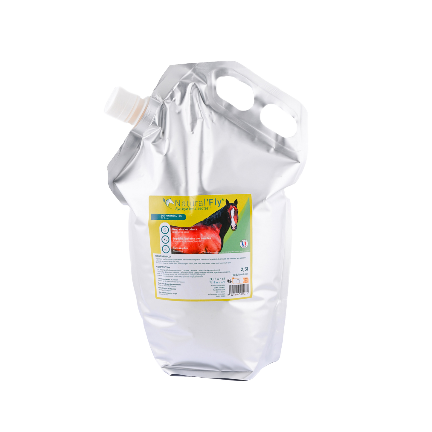 Natural’Fly Natural Innov – Spray Anti-Insectes Naturel pour Chevaux