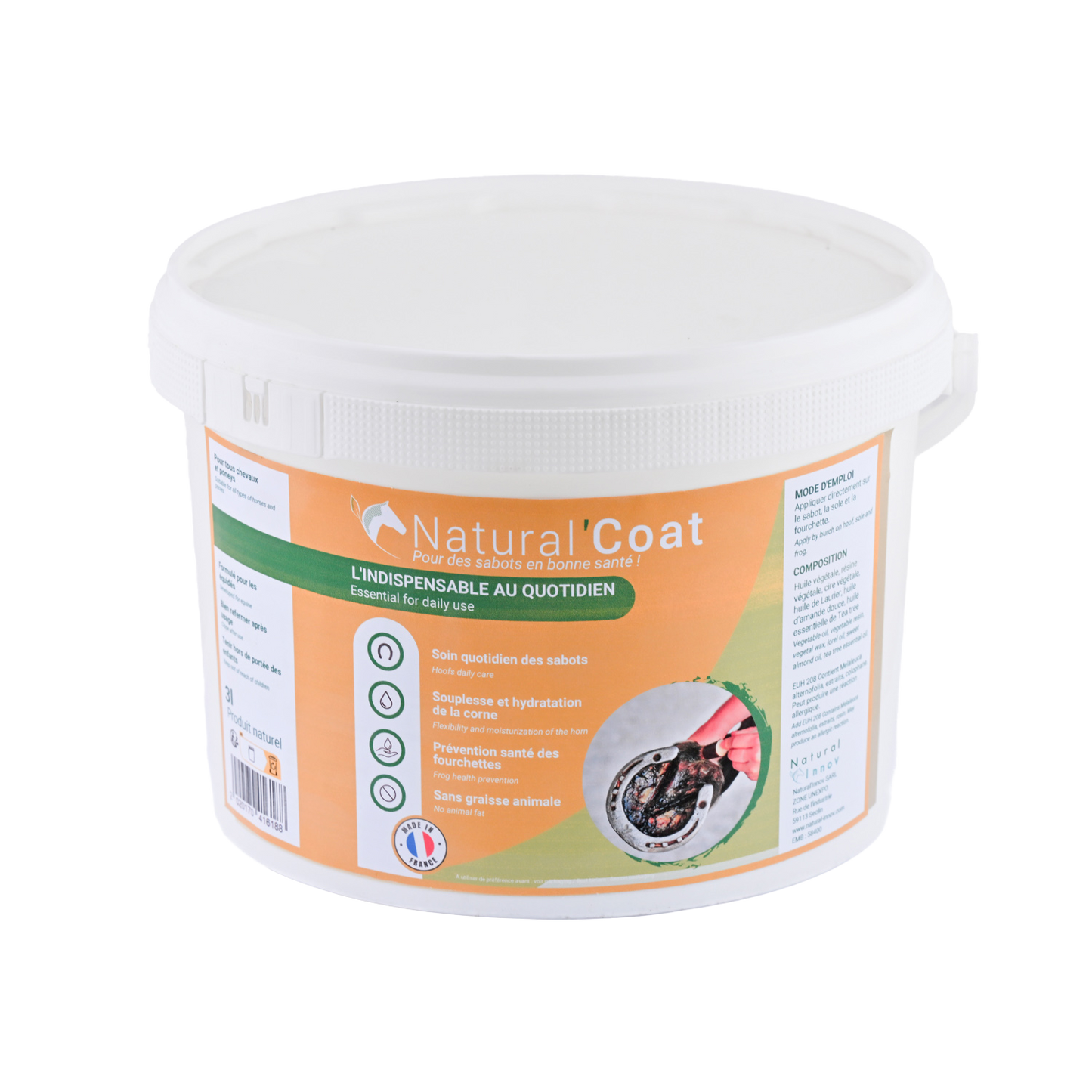 Natural’Coat Natural Innov – Onguent Incolore Soin Quotidien Sabots Cheval
