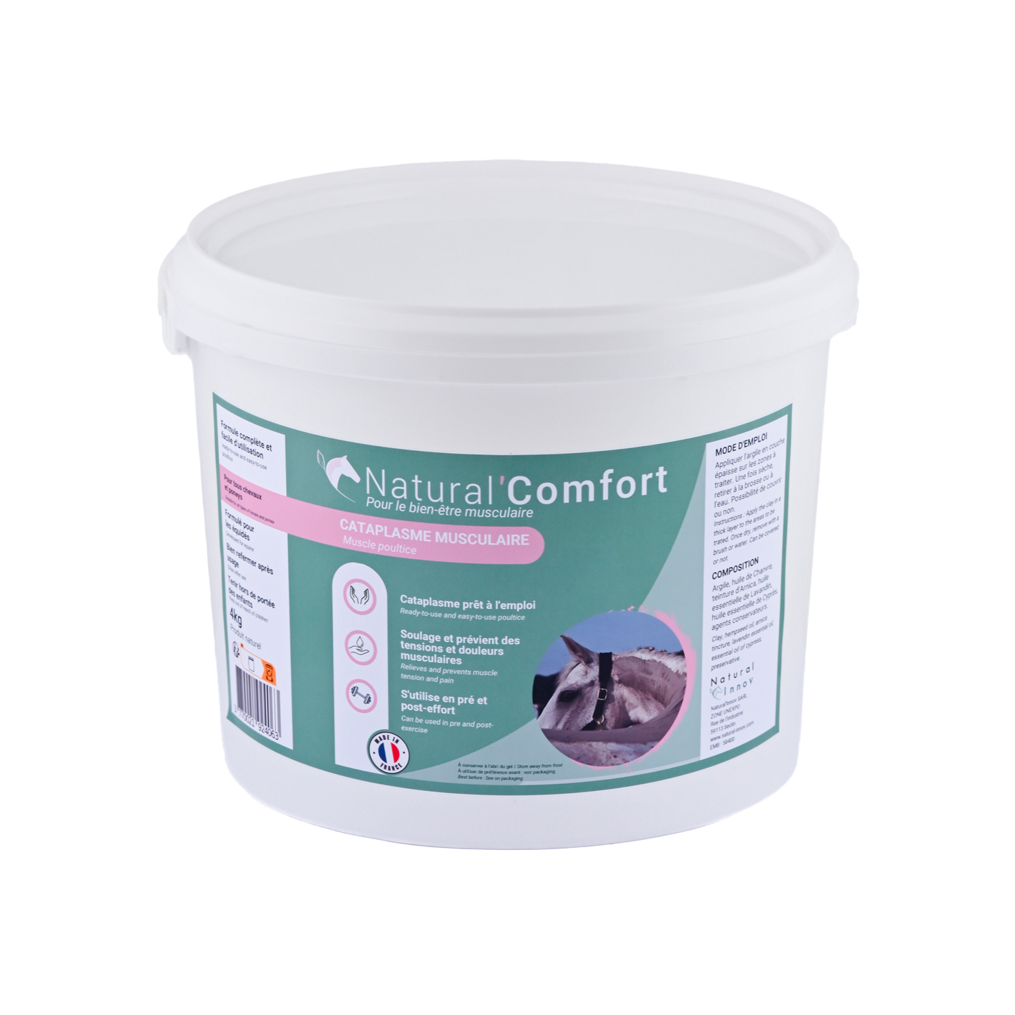 Natural’Comfort Natural Innov – Argile Verte Cheval Tensions et Douleurs Musculaires