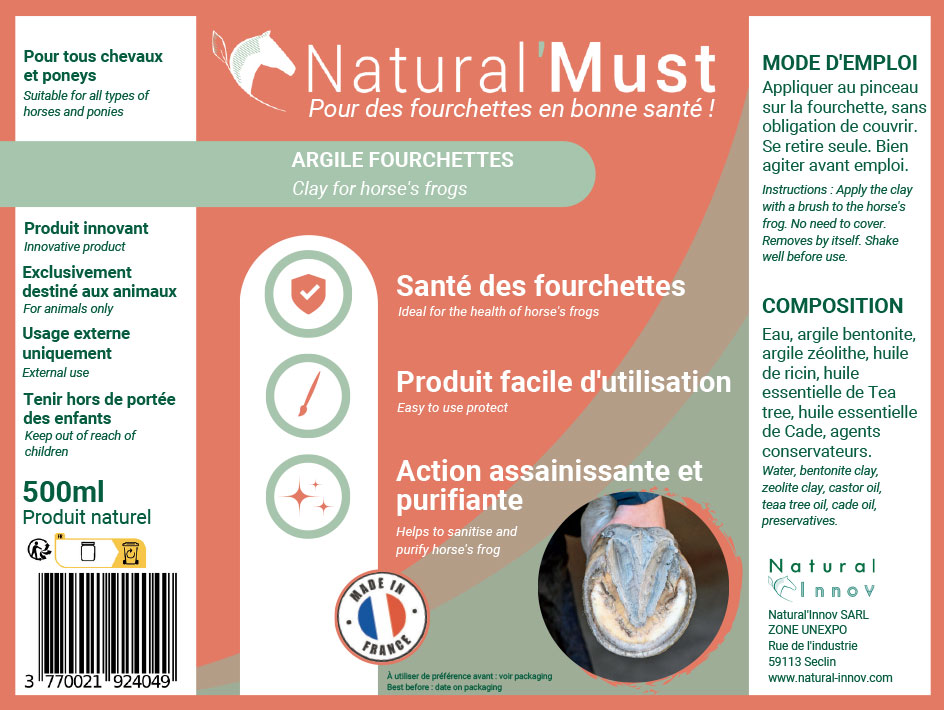 Natural’Must Natural Innov – Cataplasme Argile et Huiles Sabots Cheval