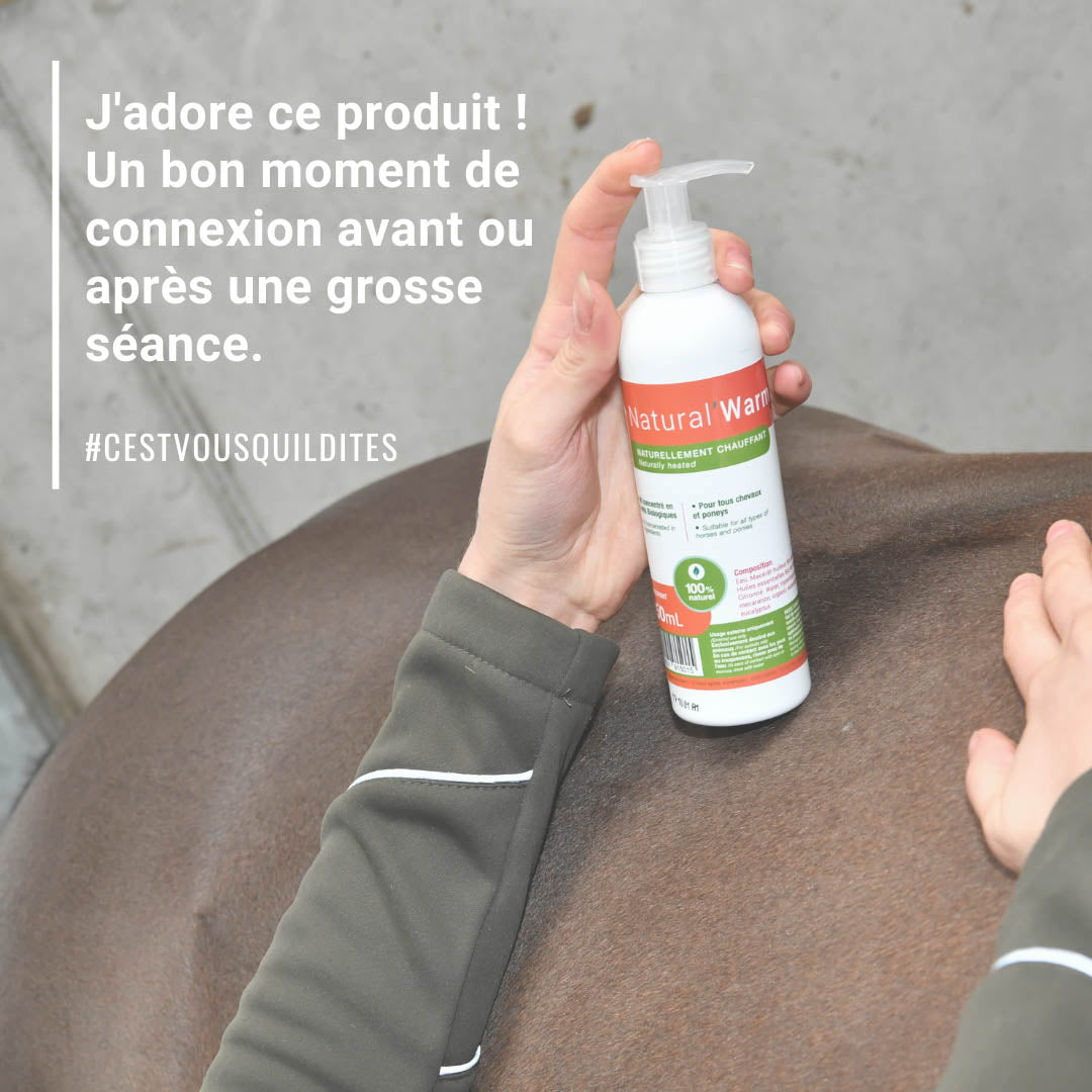 Natural’Warm Natural Innov – Gel Chauffant Bio Cheval Préparation et Récupération Musculaire