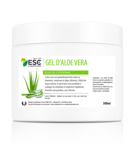 Gel d’Aloe Vera cheval – Soin hydratant et apaisant naturel pour la peau | ESC