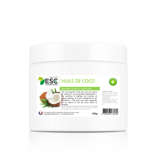 Huile de coco cheval – Hydratation et soin naturel pour peau et sabots secs - ESC