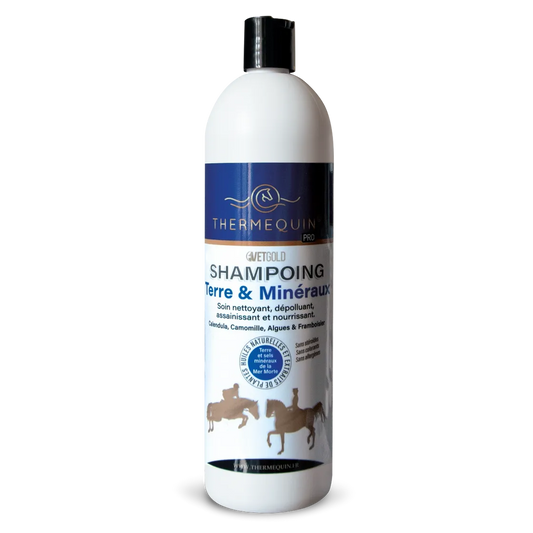 Shampoing Terre & Minéraux cheval – soin nourrissant & dépolluant | Thermequin