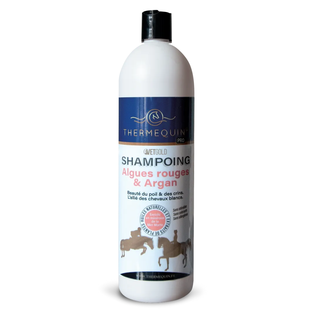 Shampoing Algues rouge et Argan chevaux blancs – soin éclat & protection | Thermequin