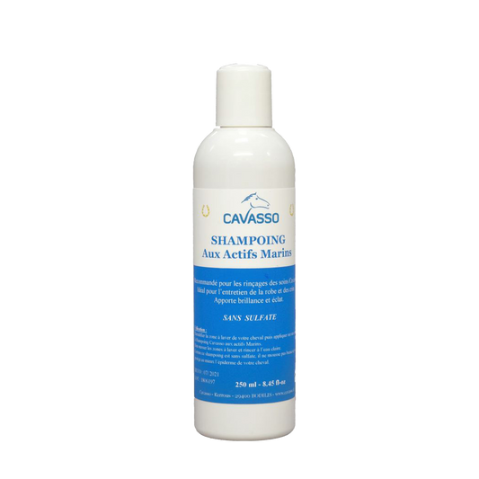 Shampoing aux Actifs Marins Cavasso – Nettoyage Doux & Reminéralisant pour Chevaux