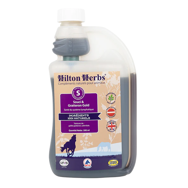 Souci & Gratteron Gold – Soutien naturel du système lymphatique pour chevaux - Hilton Herbs