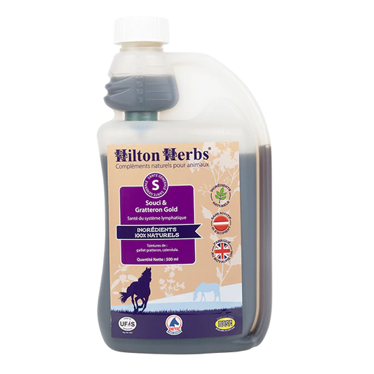 Souci & Gratteron Gold – Soutien naturel du système lymphatique pour chevaux - Hilton Herbs