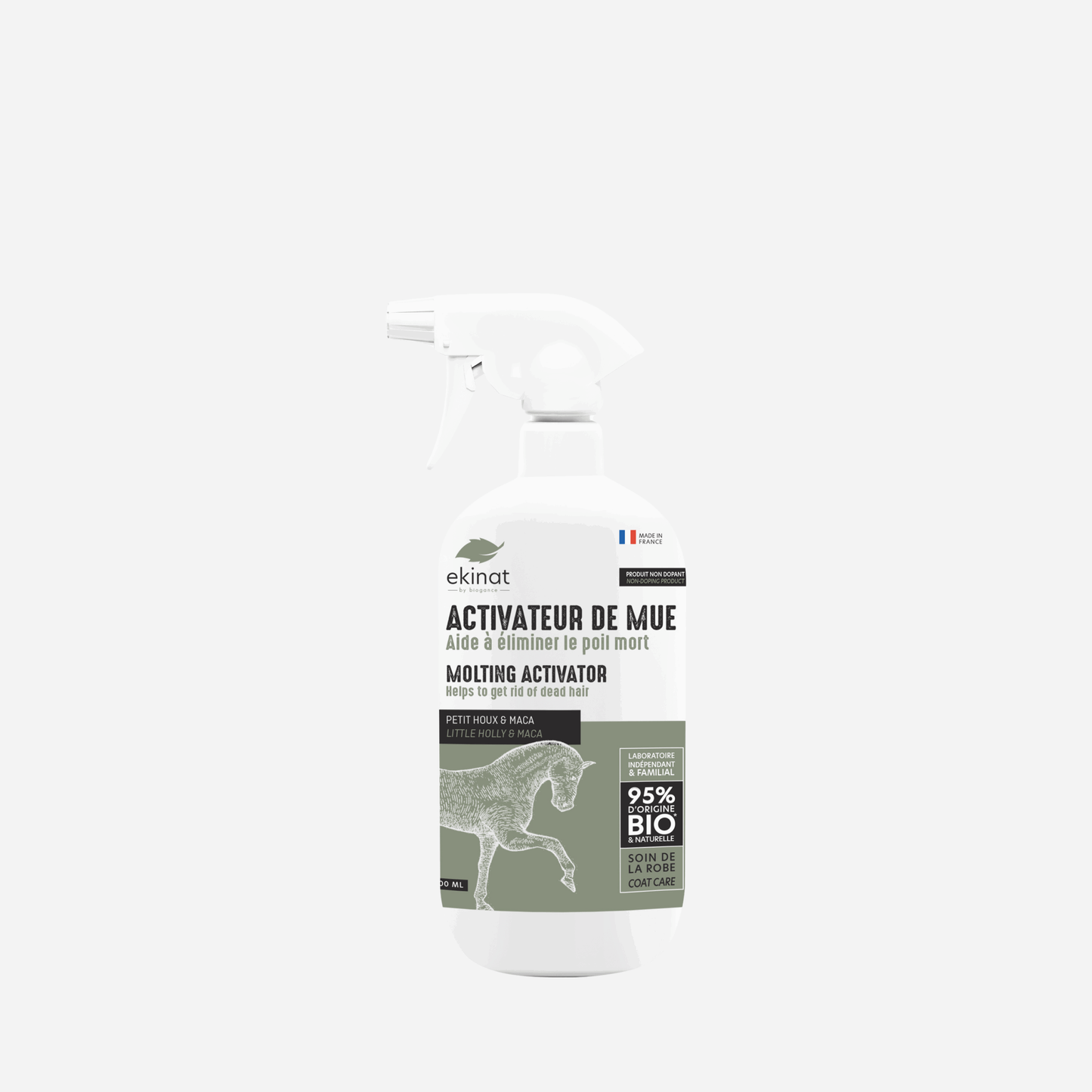 Spray activateur de mue cheval bio – Accélérateur naturel de pousse – Ekinat