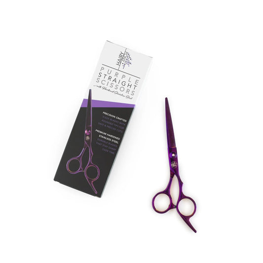 Ciseaux Droits pour Cheval Violet – Lames Tranchantes et Sécurisées | Hairy Pony