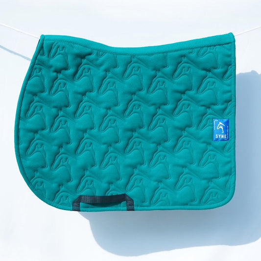 Tapis Syne Turquoise – Tissu Up-cyclé Polaire, Rembourrage Ouate & Maille 3D Respirante