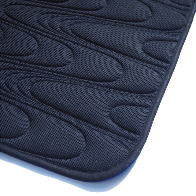 Tapis Synergie Bleu Roi Syne – Tissu Up-cyclé Sergé Coton, Rembourrage Ouate & Maille 3D Respirante