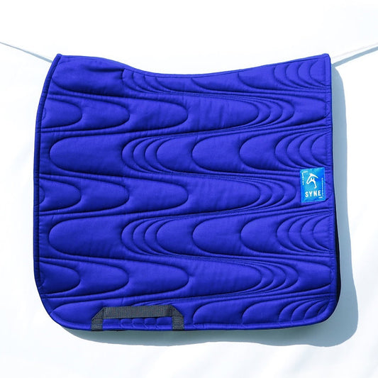 Tapis Synergie Bleu Roi Syne – Tissu Up-cyclé Sergé Coton, Rembourrage Ouate & Maille 3D Respirante