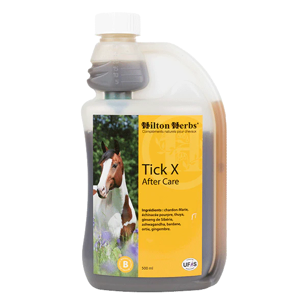 Tick X AfterCare – Soutien naturel post-infection liée aux tiques (cheval, Lyme) - Hilton Herbs