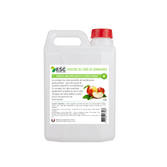 Vinaigre de Cidre Pur Normandie 2,5L – Vitalité & Appétit Cheval | ESC