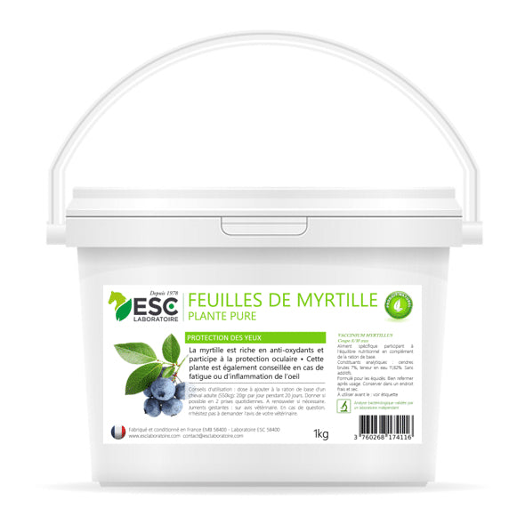 Feuilles de Myrtille pour chevaux – Protection naturelle des yeux et circulation oculaire - ESC