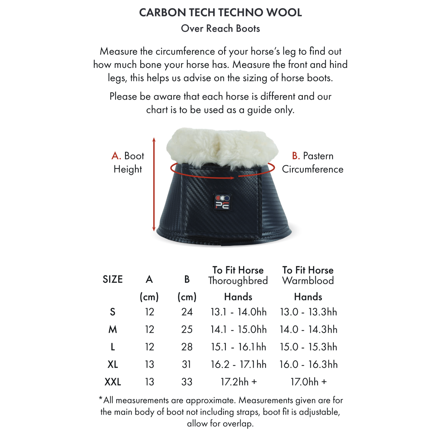 Cloches Carbon Tech Techno Wool Premier Equine – Protection Durable et Confort Supérieur