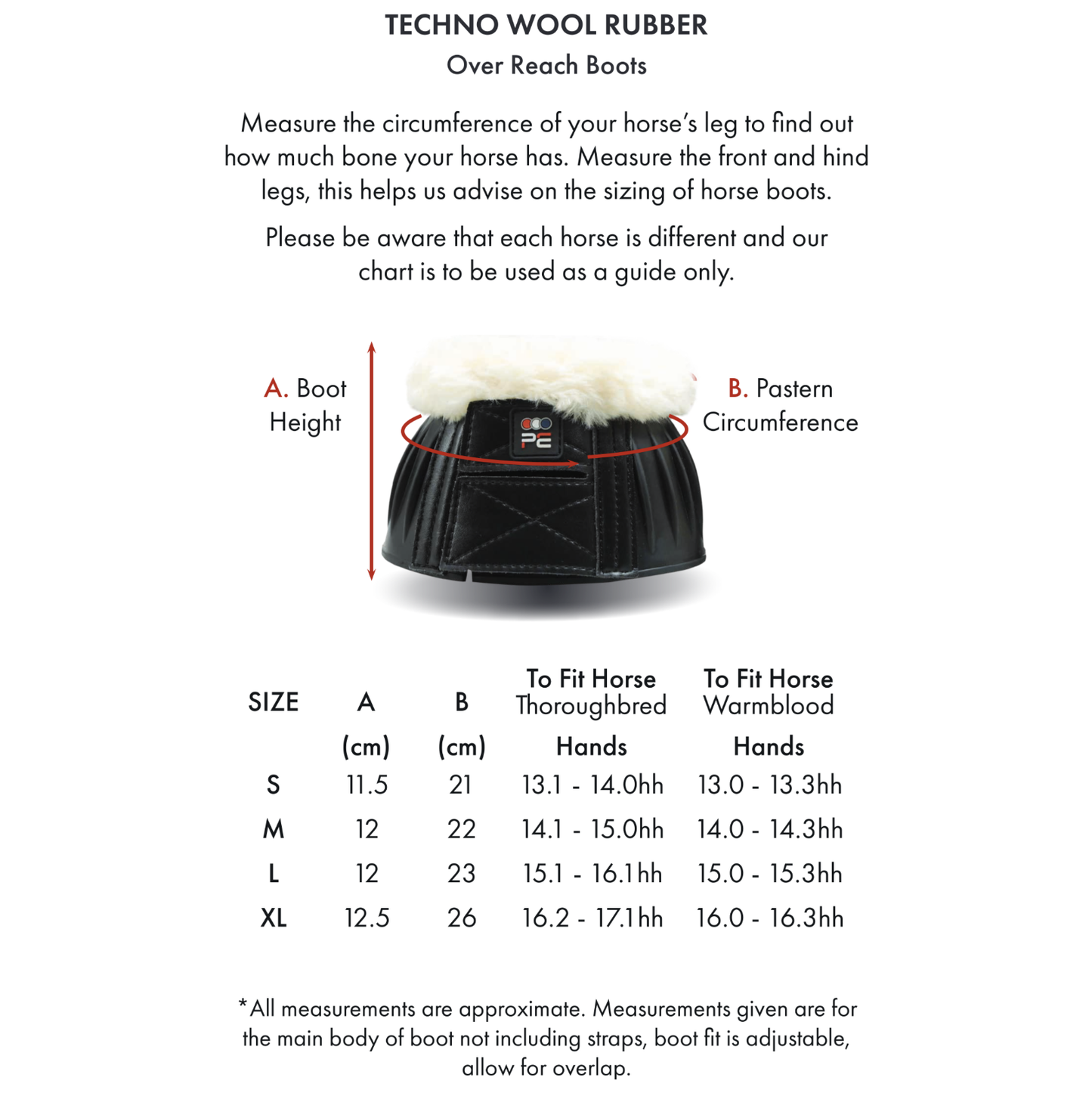 Cloches Techno Wool Rubber Premier Equine – Protection Naturelle et Confort