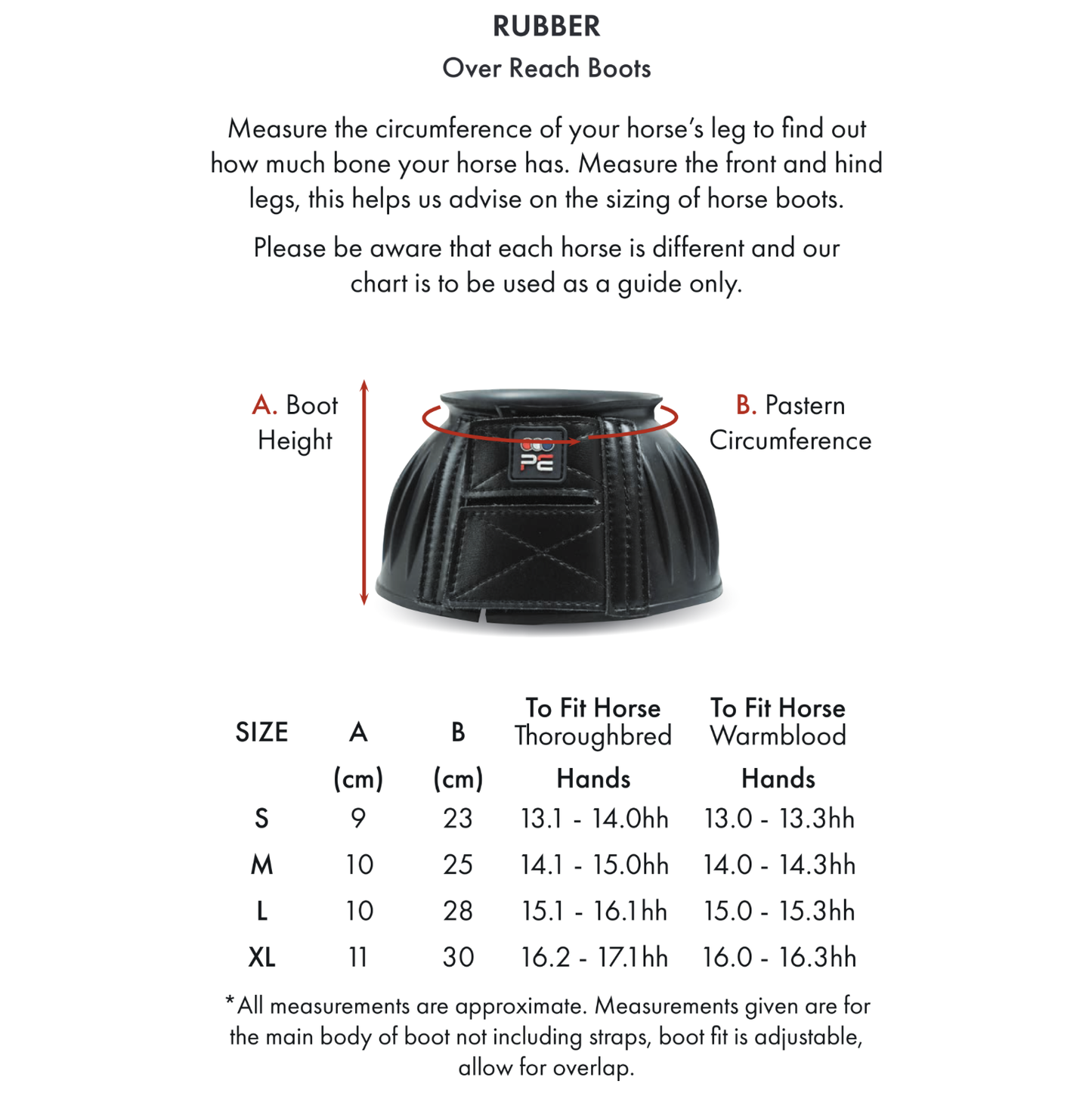 Cloches Rubber Over Reach Premier Equine – Protection et Confort en Caoutchouc