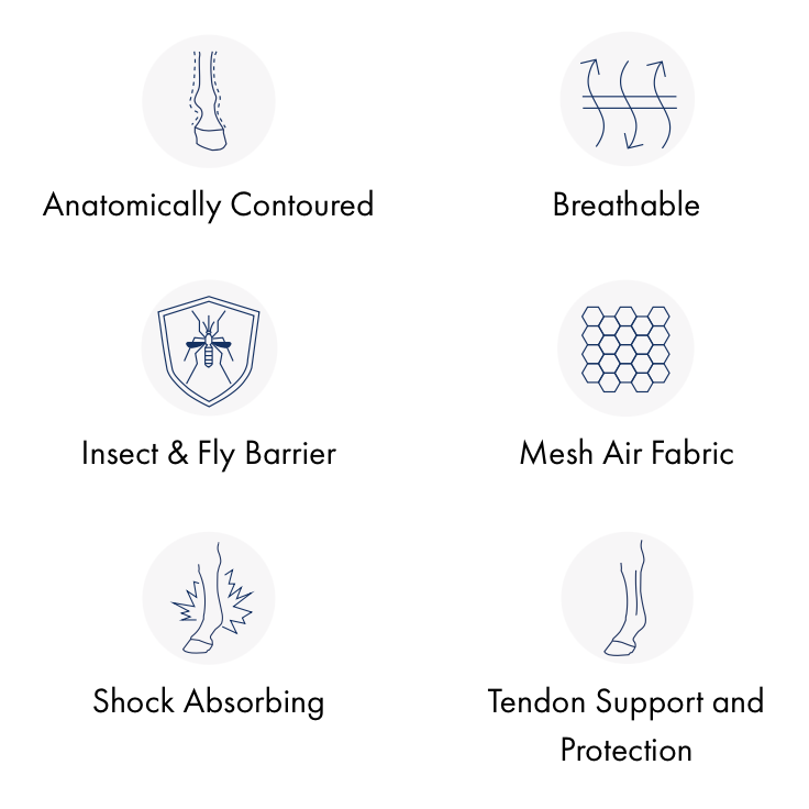 Guêtres Anti-Mouches Pro-Tech Premier Equine – Protection Légère et Respirante contre les Insectes