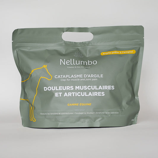 Cataplasme d'Argile Verte Cheval – Soulagement Douleurs Musculaires & Arthrose – Nellumbo