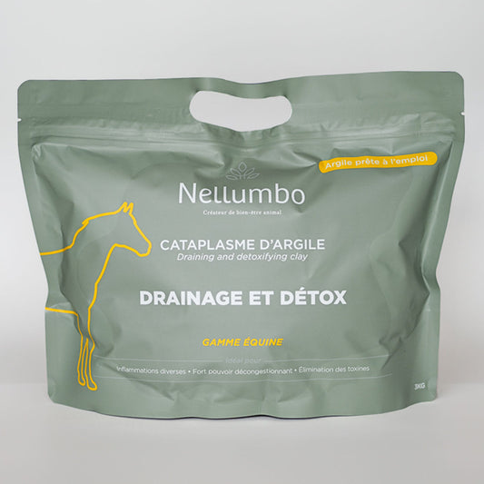 Cataplasme d'Argile Verte Cheval – Drainage, Circulation & Détox – Nellumbo