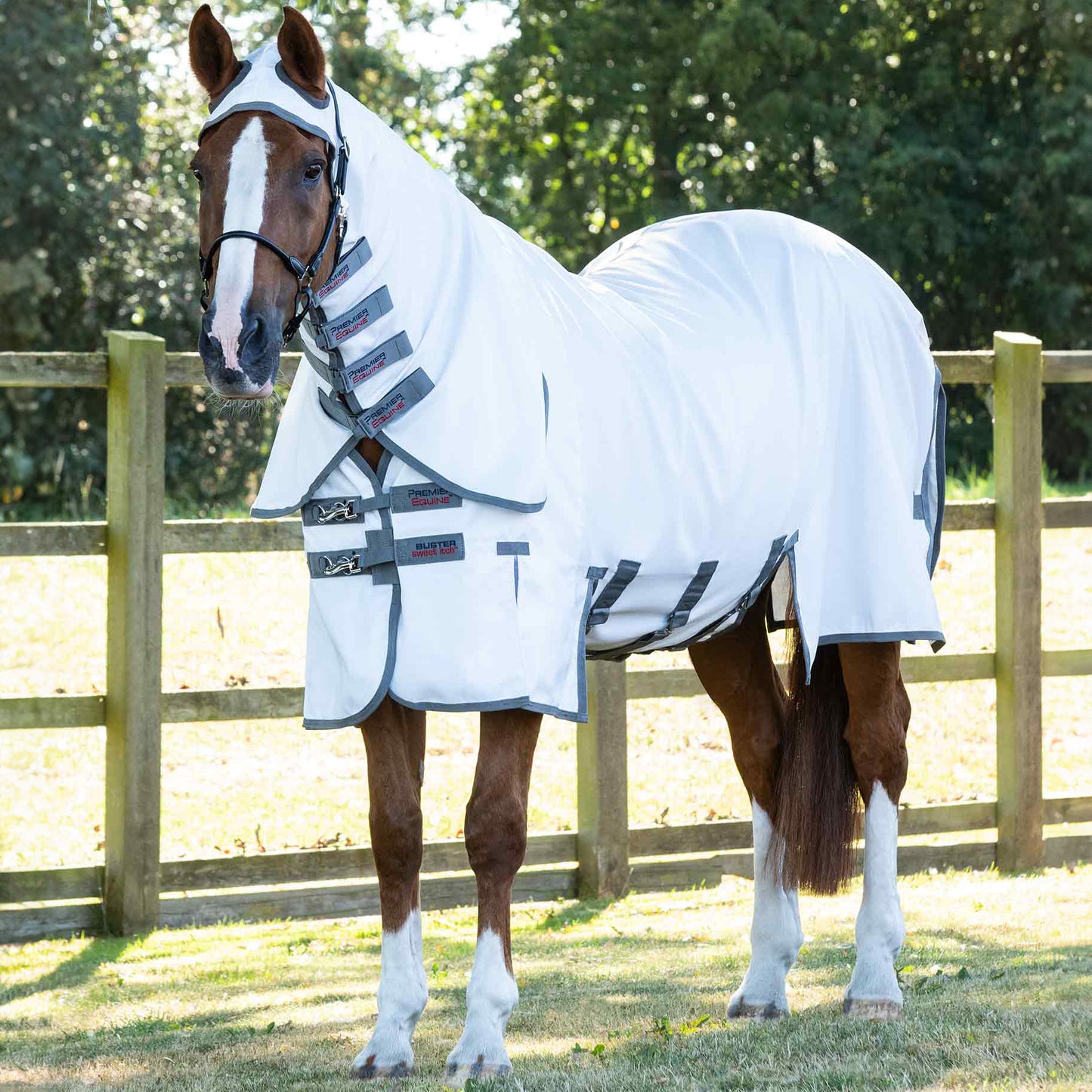 Couverture Anti-Mouches Premier Equine Sweet Itch Buster avec Protection Ventrale – Ultra-résistante et réfléchissante UV
